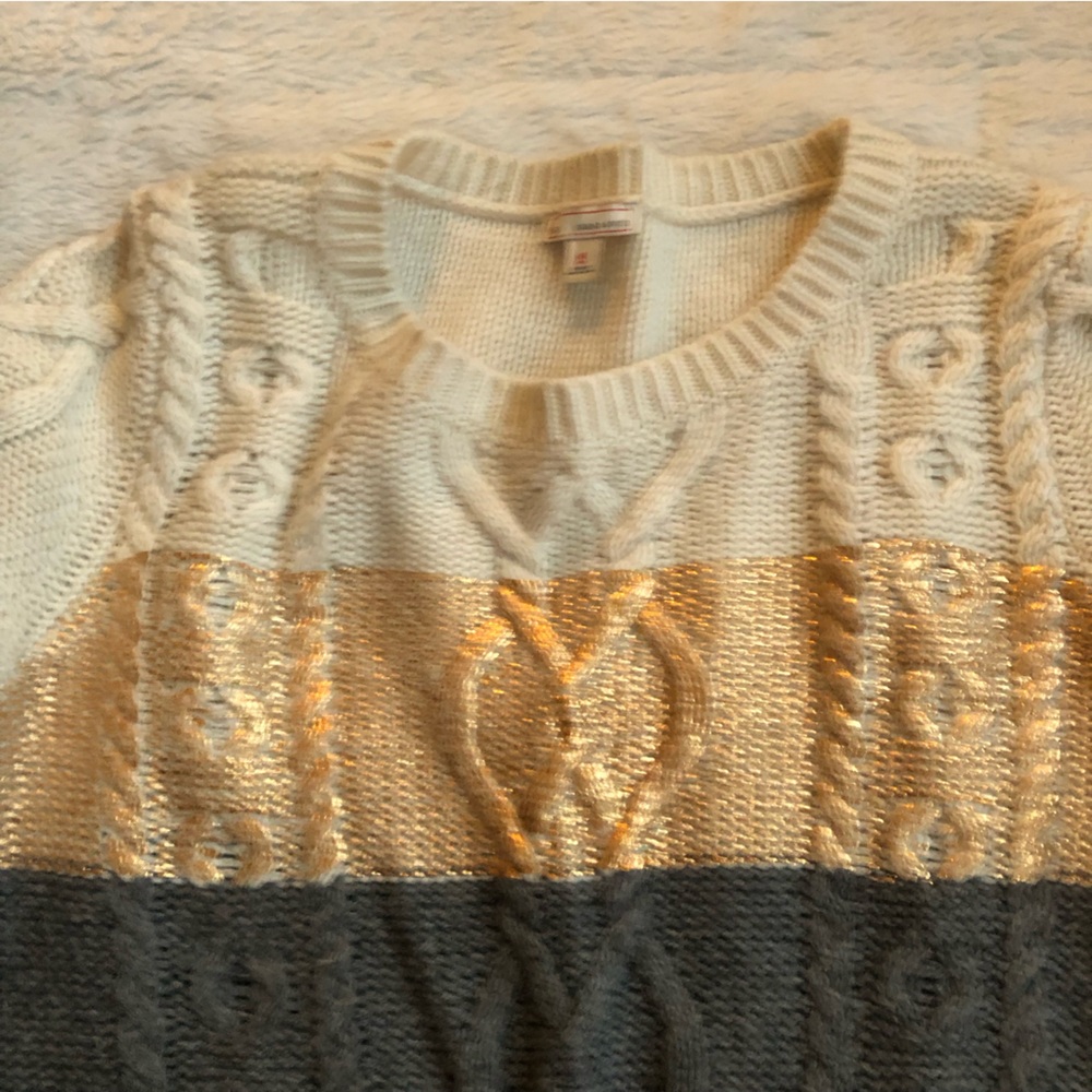 Gap Colorblock Cable Sweater - Picture 2 of 3